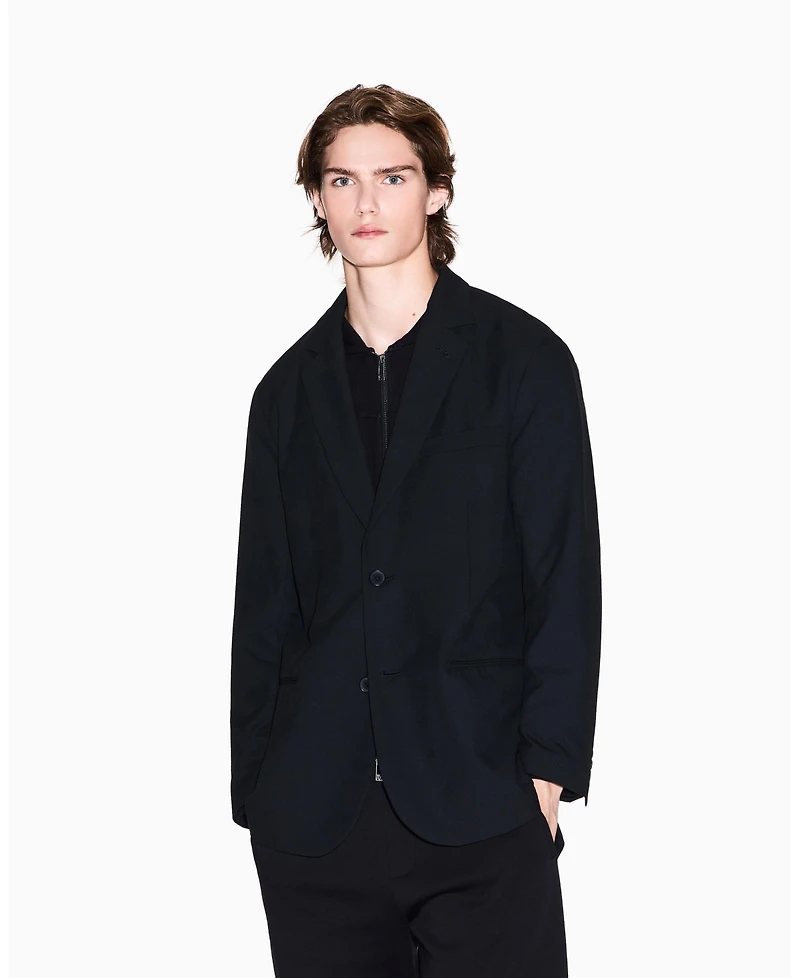 A|X Armani Exchange Men's Night Lab Single Breasted Wool Blazer