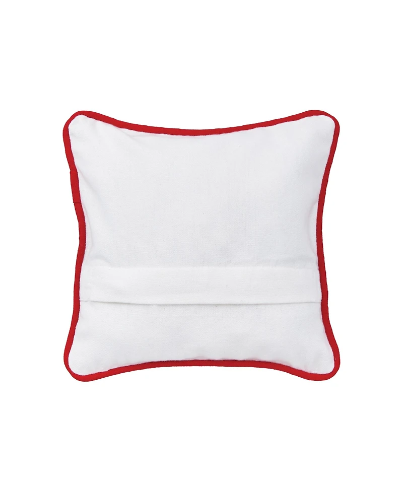 Merry Christmas Shell Wreath Printed & Woven Petite Pillow