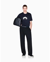 A|X Armani Exchange Men's Heavy Jersey Flocked A X Logo T-Shirt