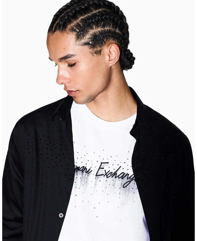 A|X Armani Exchange Men's Night Lab Embellished Graphic T-Shirt