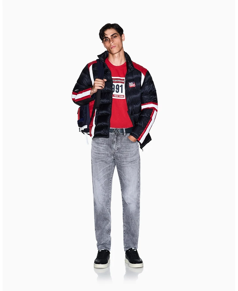 A|X Armani Exchange Men's Grid Box "1991" Logo T-Shirt