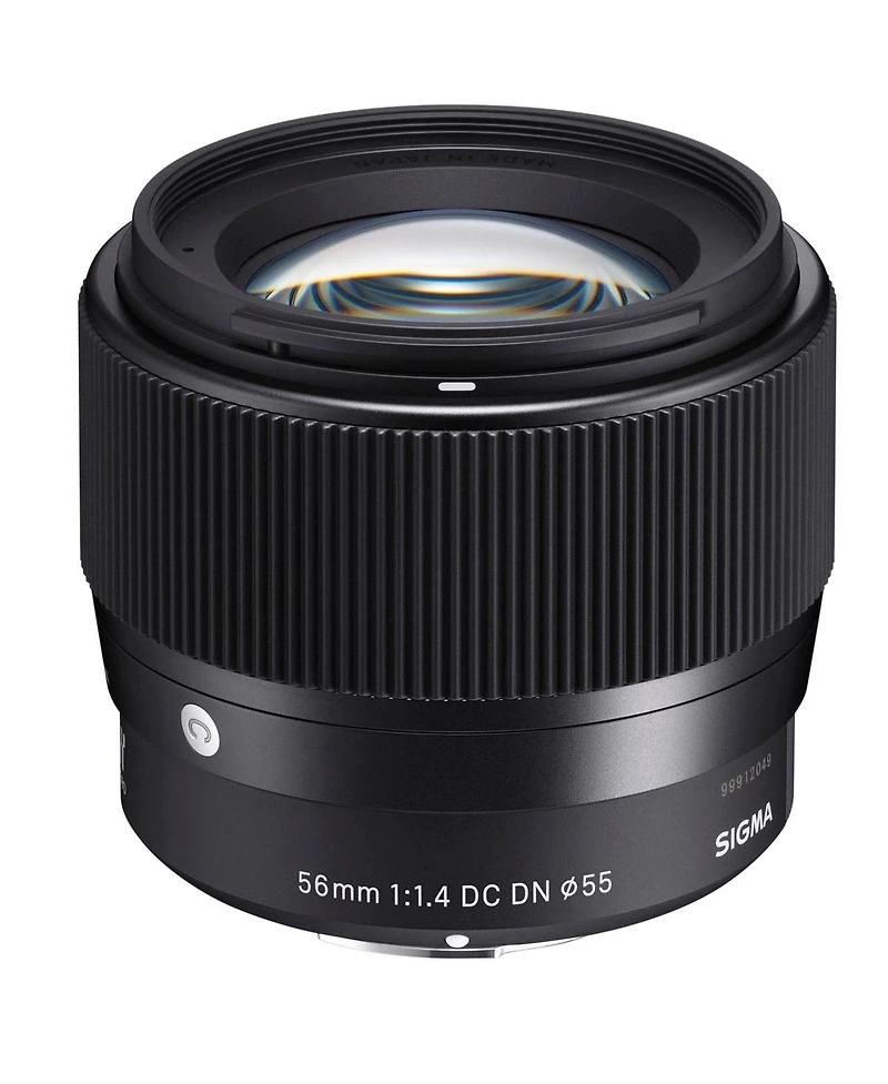 Sigma 56mm f/1.4 Dc Dn Contemporary Lens for Canon Ef-m, Bundle with Filter Kit, Flex Lens Shade, Lens Pouch, Lens Cleaner, Cleaning Kit, Pc Software