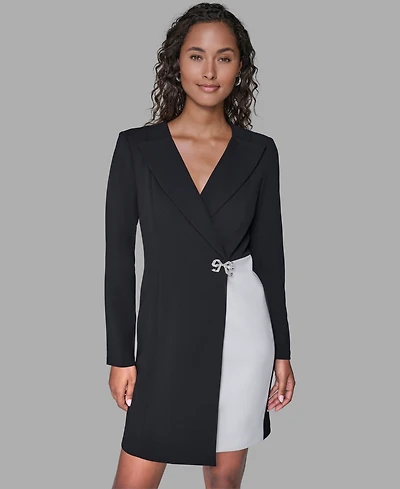 Karl Lagerfeld Paris Women's Collared Jacket Dress