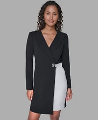 Karl Lagerfeld Paris Women's Collared Jacket Dress