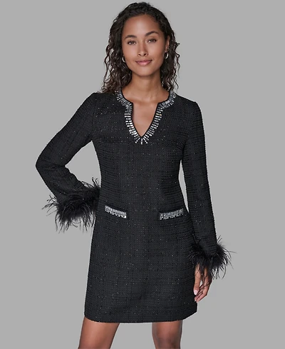 Karl Lagerfeld Paris Women's V-Neck Dress
