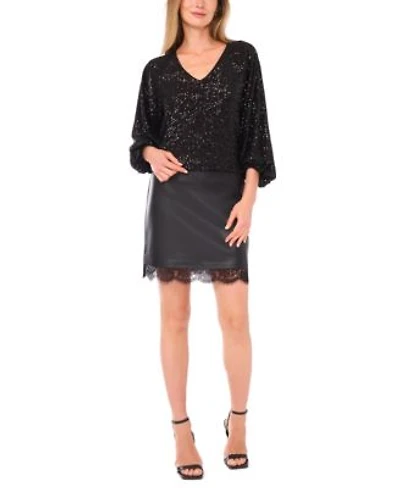 Vince Camuto Womens V Neck Raglan Top Xxs 3x