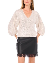 Vince Camuto Women's V-Neck Pull-On Top