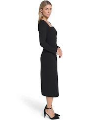 Calvin Klein Women's Long Sleeve Midi Dress