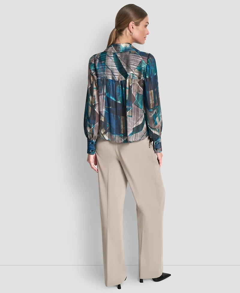 Dkny Women's Balloon Sleeve Shirt