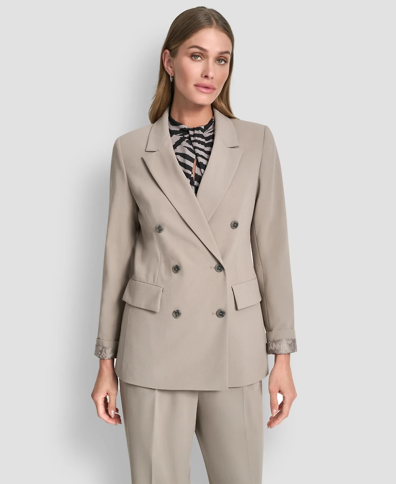 Dkny Women's Double Breasted Long Sleeves Jacket