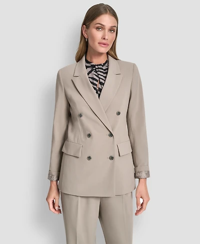 Dkny Women's Double Breasted Long Sleeves Jacket