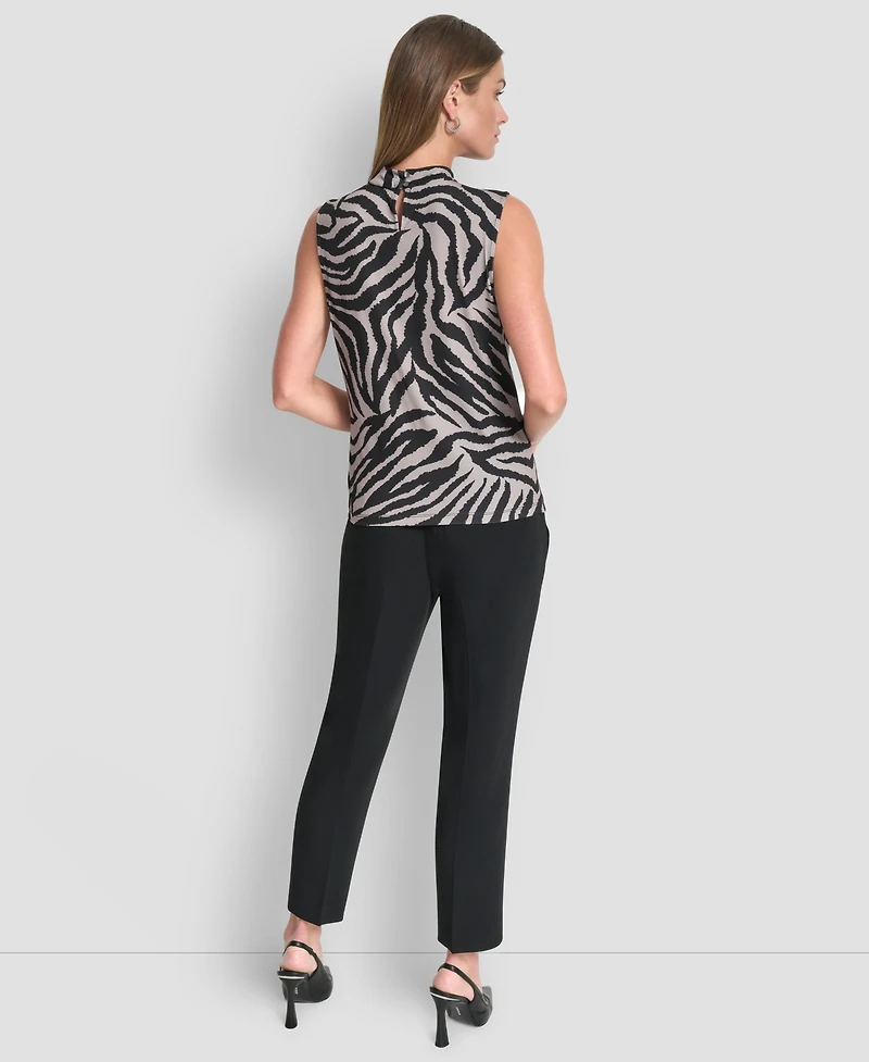 Dkny Women's Sleeveless Mock Neck Top