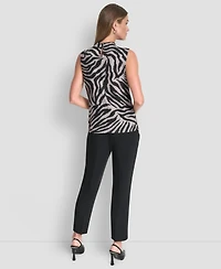 Dkny Women's Sleeveless Mock Neck Top