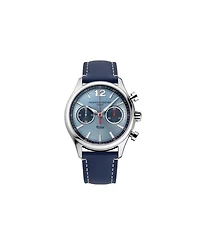 Frederique Constant Men's Vintage Rally Healey Chronograph Navy Leather Strap Watch, 42mm