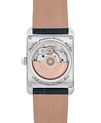 Frederique Constant Men's Carree Automatic Blue Strap Watch, 30mm