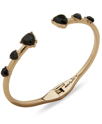 Karl Lagerfeld Paris Black Stone Heart Cuff Bracelet