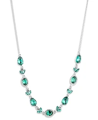 Givenchy Glass Stone Silver-Tone and Gold-Tone Frontal Necklace