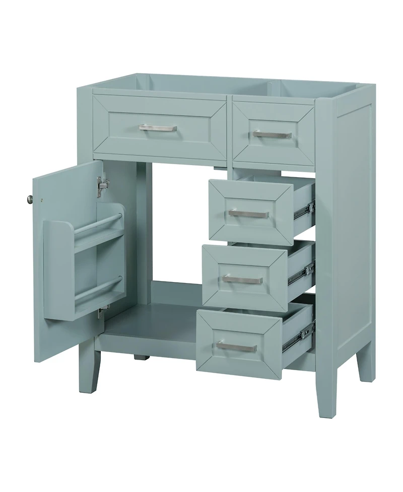 Casainc 30" Bathroom Vanity, Cabinet Base Only, Bathroom Cabinet with Drawers, Solid Frame and Mdf Board