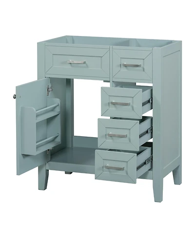 Casainc 30" Bathroom Vanity, Cabinet Base Only, Bathroom Cabinet with Drawers, Solid Frame and Mdf Board