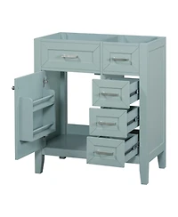 Casainc 30" Bathroom Vanity, Cabinet Base Only, Bathroom Cabinet with Drawers, Solid Frame and Mdf Board