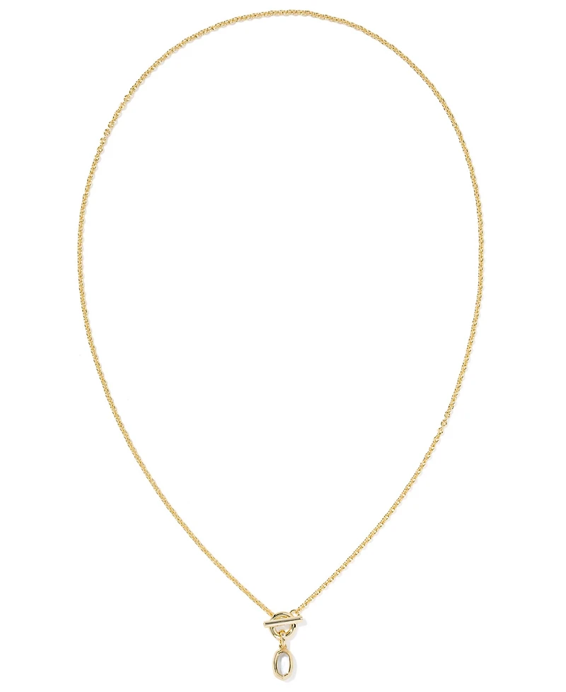 Kendra Scott Malachite & Imitation Pearl 14K Gold Plated Over Brass Daphne Link and Chain Necklace