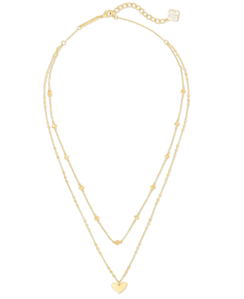 Kendra Scott 14K Gold Plated Over Brass Ari Heart Multi Strand Necklace