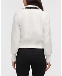 Ellen Tracy Women's Boucle Jacket with Tweed Trim