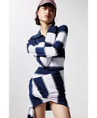 Desigual Women's Striped polo dress