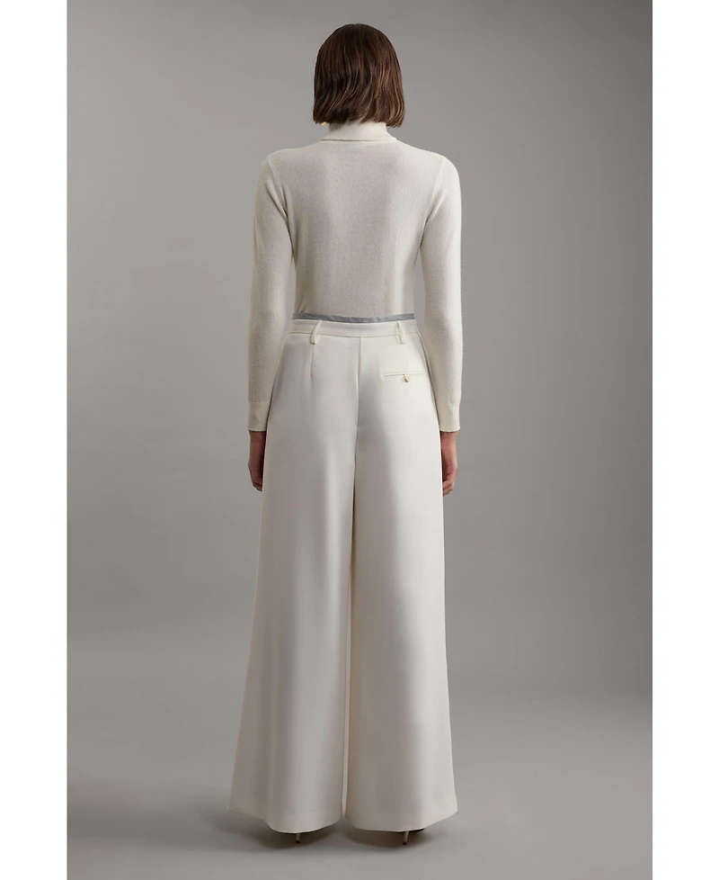 Karen Millen Women's Pleat Detail Wide Leg Pants