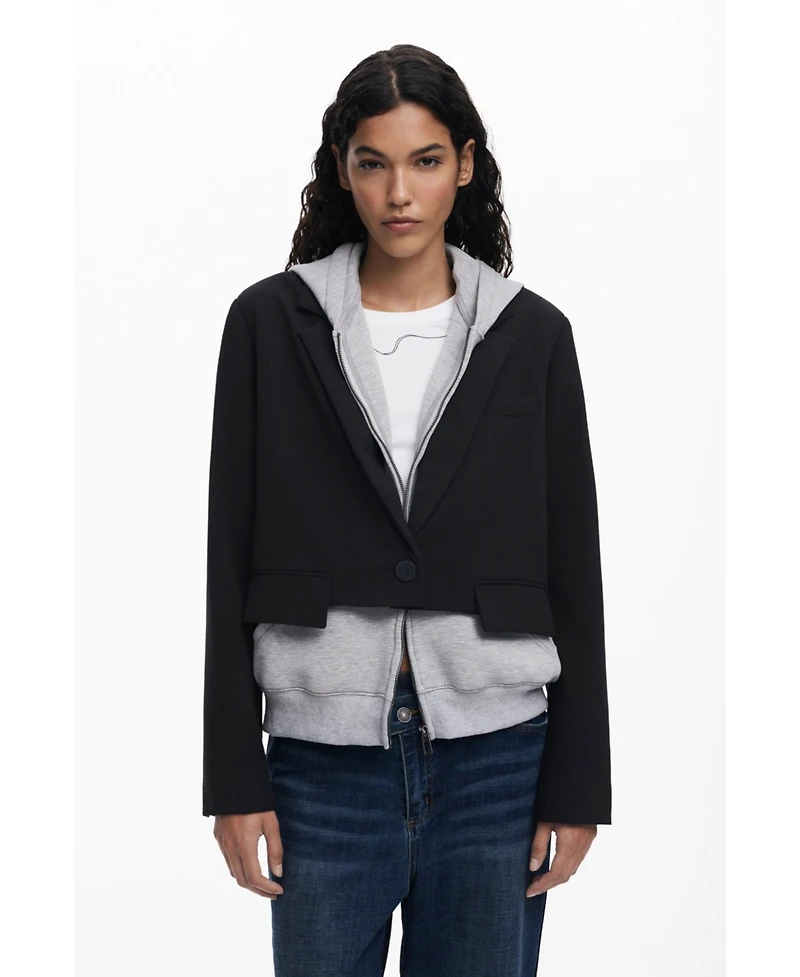 Desigual Women's Combined knit blazer