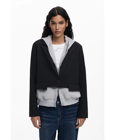 Desigual Women's Combined knit blazer