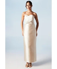 Coast Women's Bandeau Twill Bow Back Bridesmaids Dress