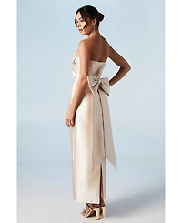 Coast Women's Bandeau Twill Bow Back Bridesmaids Dress