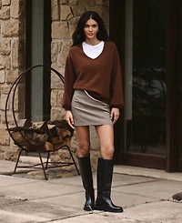 French Connection Women's Houndstooth Mini Skirt