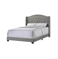 Intercon Rhyan Queen Uph Bed in Rhyan Smoke Fabric