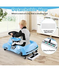 12V Electric Cleaning Go Kart with Detachable Mop and Remote Control