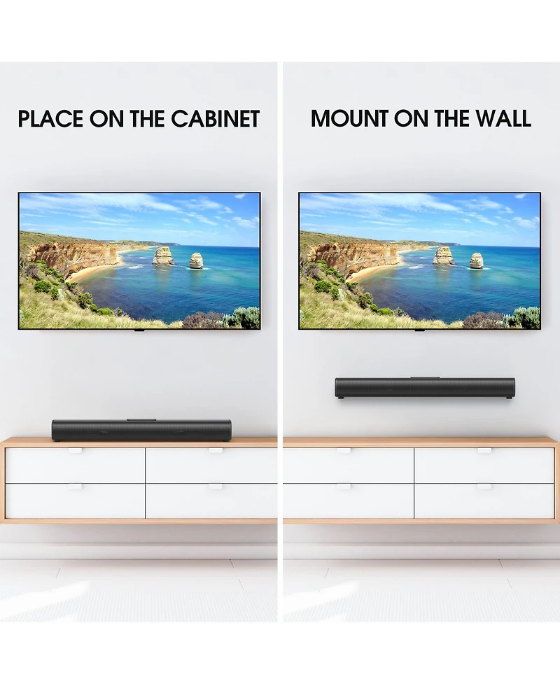 Sound Bar for Tv with 3D Surround Sound and Dual Bass Technology
