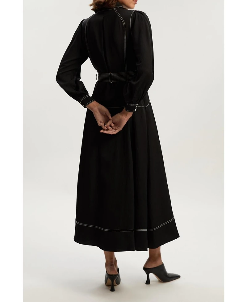 Karen Millen Women's Twill Maxi Dress