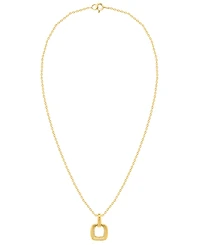 Macy's White Diamond Pendant Necklace (1/4 ct. t.w.) in 14K Gold Plating with Sterling Silver