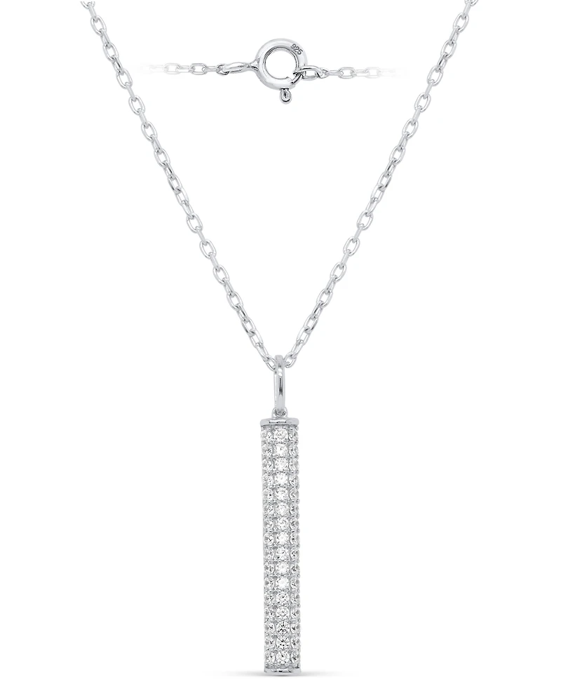 Macy's White Diamond Pendant Necklace (1/2 ct. t.w.) in Sterling Silver