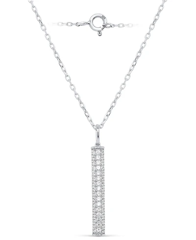 Macy's White Diamond Pendant Necklace (1/2 ct. t.w.) in Sterling Silver