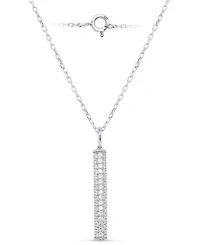 Macy's White Diamond Pendant Necklace (1/2 ct. t.w.) in Sterling Silver