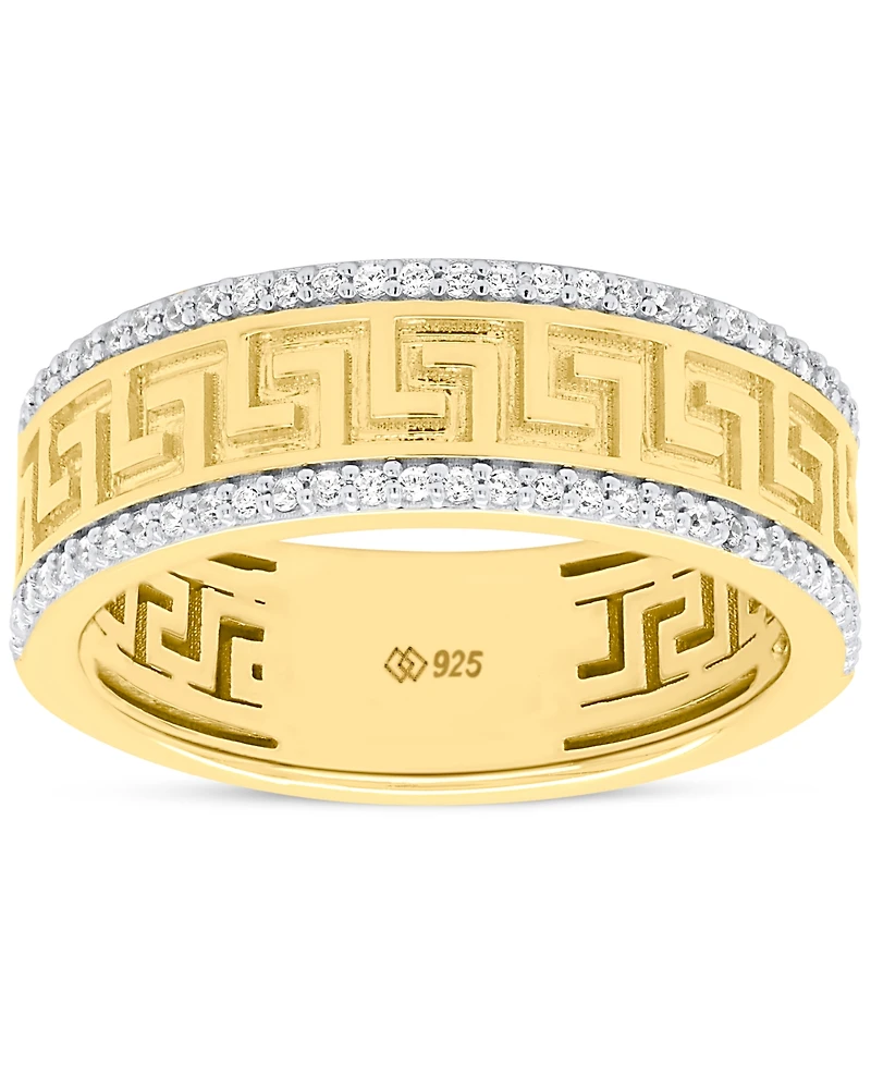 Macy's White Diamond Ring (1/4 ct. t.w.) 14K Gold Plated with Sterling Silver