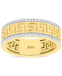 Macy's White Diamond Ring (1/4 ct. t.w.) 14K Gold Plated with Sterling Silver