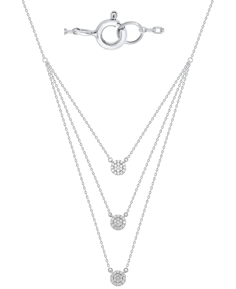 Macy's White Diamond Necklace (1/2 ct. t.w.) in Sterling Silver