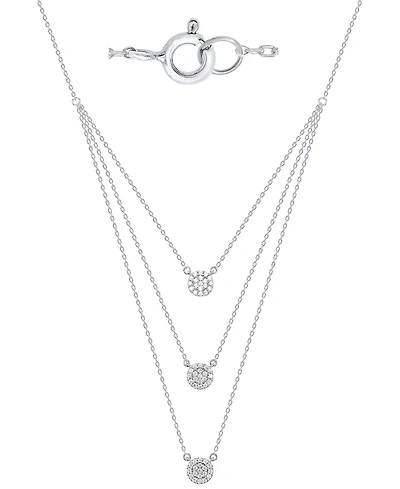 Macy's White Diamond Necklace (1/2 ct. t.w.) in Sterling Silver