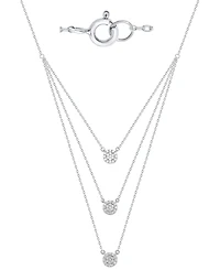 Macy's White Diamond Necklace (1/2 ct. t.w.) in Sterling Silver