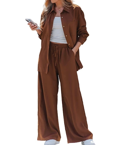 Cupshe Women's Casual Chic Two-Piece Lounge Set