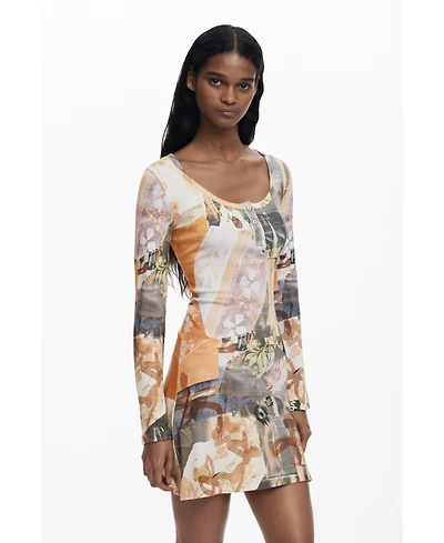 Desigual Women's Cut-out space dress