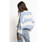 Petal and Pup Courtney Thick Stripe Knit Sweater - Blue Cream